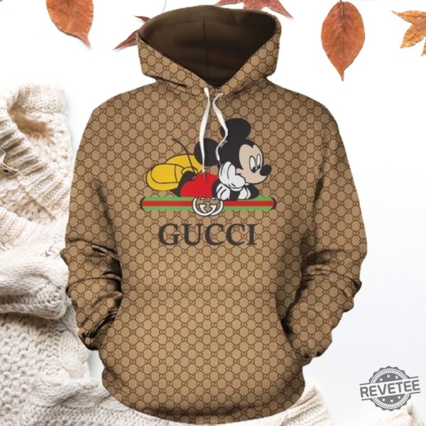 Gucci Mickey Mouse Unisex Hoodie T Shirt Sweatshirt 3D All Over Printed Shirt Gift For Man Gift For Her Unique revetee 2