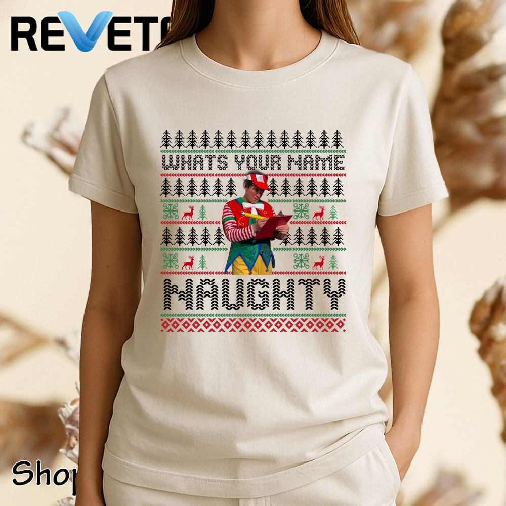 Tally The Elf Whats Your Name Naughty T Shirt