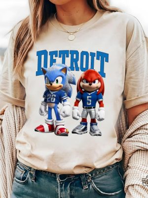 Sonic And Knuckles Detroit Lions Tshirt Hoodie Sweatshirt Family Sonic Knuckles Detroit Football Shirt Gibbs And Montgomery Jahmyr Gibbs Gifts revetee 3