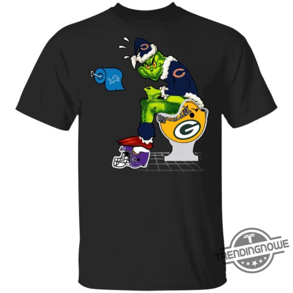Santa Grinch Chicago Bears Shirt Hilarious Holiday Shirt For Bears Fans trendingnowe 1