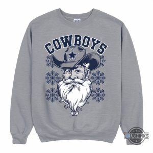 dallas cowboys christmas sweatshirt t shirt hoodie santa claus football xmas gameday gift laughinks 2