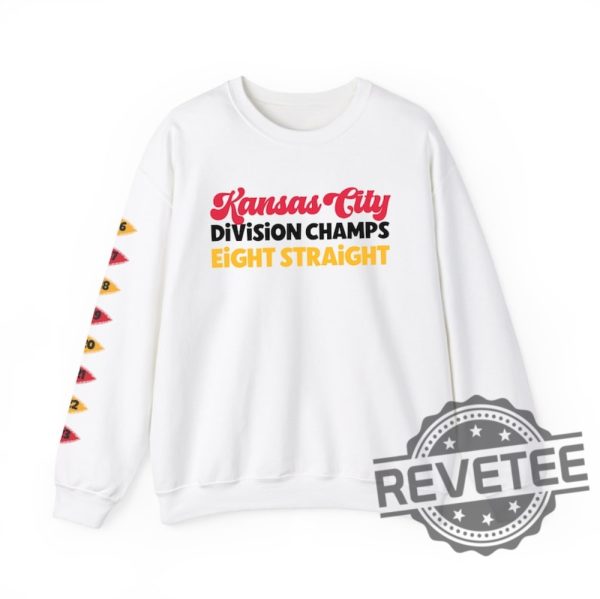 Kansas City Chiefs Division Champs Eight Straight Sweatshirt Tshirt Hoodie Kc Chiefs 8 Times Champs Chief Football Sweatshirt Gifts For Fan revetee 3