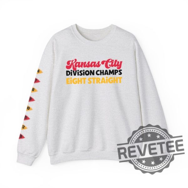 Kansas City Chiefs Division Champs Eight Straight Sweatshirt Tshirt Hoodie Kc Chiefs 8 Times Champs Chief Football Sweatshirt Gifts For Fan revetee 5