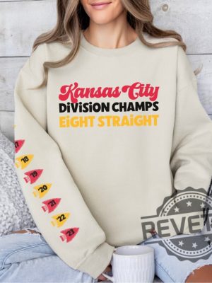 Kansas City Chiefs Division Champs Eight Straight Sweatshirt Tshirt Hoodie Kc Chiefs 8 Times Champs Chief Football Sweatshirt Gifts For Fan revetee 7