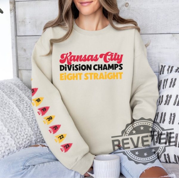 Kansas City Chiefs Division Champs Eight Straight Sweatshirt Tshirt Hoodie Kc Chiefs 8 Times Champs Chief Football Sweatshirt Gifts For Fan revetee 7