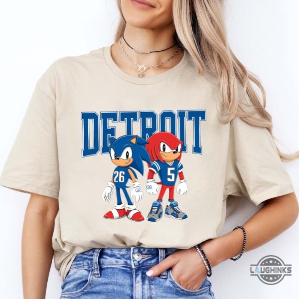 sonic and knuckles detroit lions shirt 2024