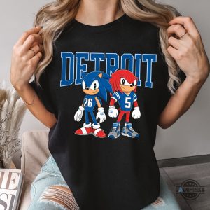 sonic and knuckles detroit lions shirt 2024