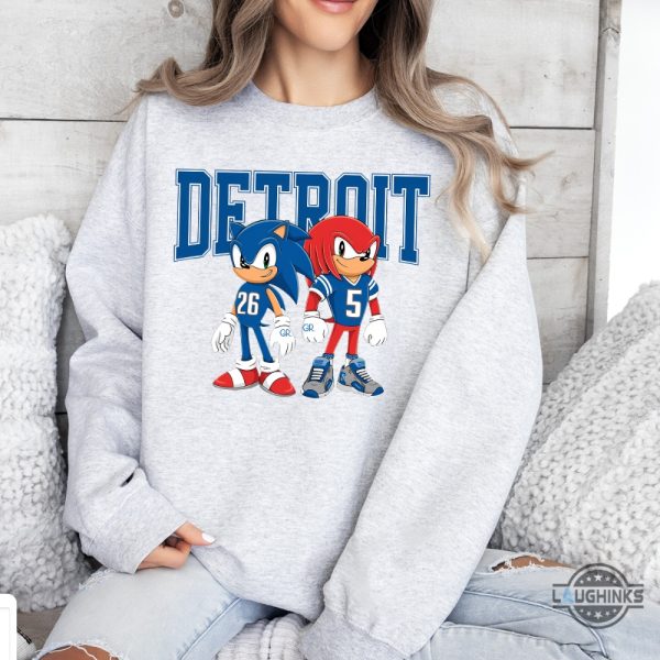 sonic and knuckles detroit lions shirt 2024