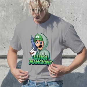 luigi mangione mario shirt funny