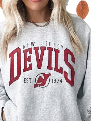 New Jersey Devils Shirt Hoodie Sweatshirt Tee Gifts Merch Vintage 90S New Jersey Devils Hockey Retro Crewneck Gift For Fan College Tees Unique revetee 6