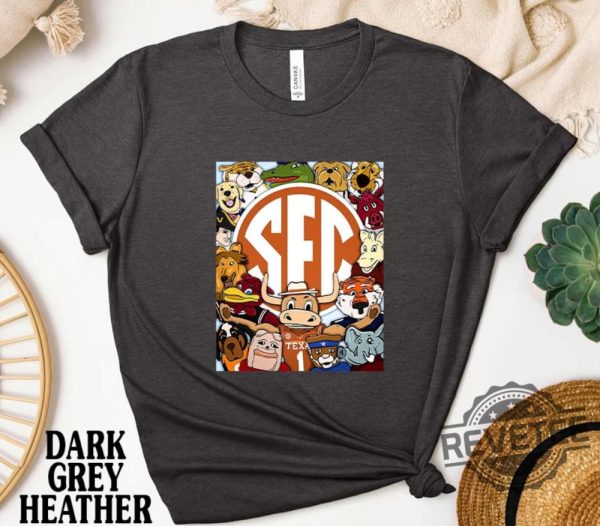 Southeastern Conference Sec Mascot College Football Shirt Sweatshirt Hoodie Southeastern Conference Mascots Tee Gifts 16 Football Mascots revetee 1