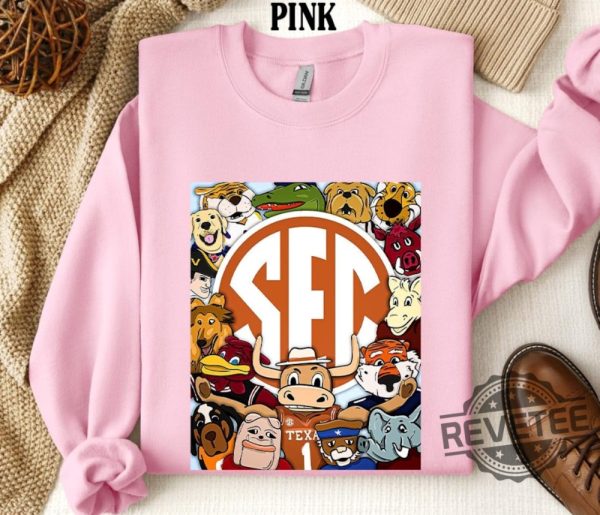 Southeastern Conference Sec Mascot College Football Shirt Sweatshirt Hoodie Southeastern Conference Mascots Tee Gifts 16 Football Mascots revetee 2