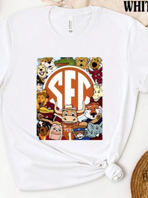 Southeastern Conference Sec Mascot College Football Shirt Sweatshirt Hoodie Southeastern Conference Mascots Tee Gifts 16 Football Mascots revetee 4