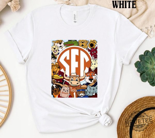 Southeastern Conference Sec Mascot College Football Shirt Sweatshirt Hoodie Southeastern Conference Mascots Tee Gifts 16 Football Mascots revetee 4