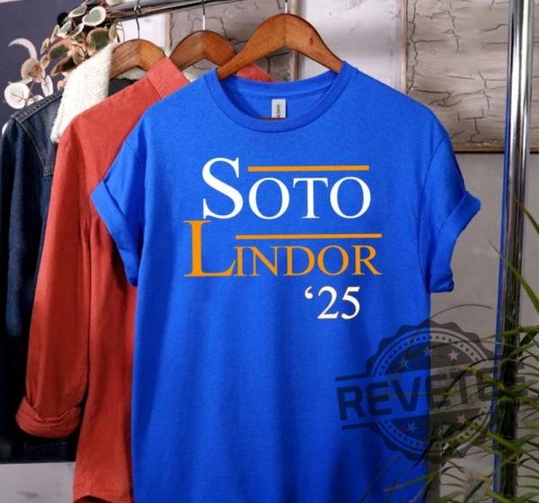 New York Mets Soto Lindor 25 Shirt Hoodie Sweatshirt Mets Juan Soto Tee Gift For Him Gift For Fan Dad Son Unique revetee 1