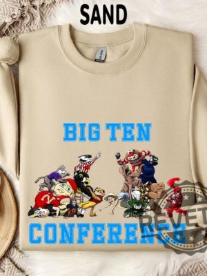 Big Ten Mascot College Football Shirt Sweatshirt Hoodie Big Ten Conference Mascots Tee College Football Team Gifts 16 Football Mascots Unique revetee 2