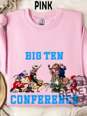 Big Ten Mascot College Football Shirt Sweatshirt Hoodie Big Ten Conference Mascots Tee College Football Team Gifts 16 Football Mascots Unique revetee 6