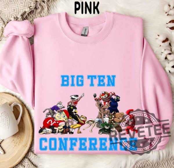 Big Ten Mascot College Football Shirt Sweatshirt Hoodie Big Ten Conference Mascots Tee College Football Team Gifts 16 Football Mascots Unique revetee 6