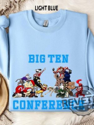 Big Ten Mascot College Football Shirt Sweatshirt Hoodie Big Ten Conference Mascots Tee College Football Team Gifts 16 Football Mascots Unique revetee 7