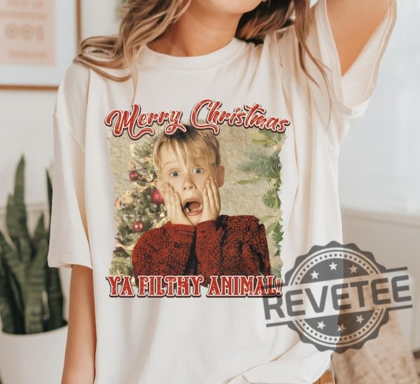 Merry Christmas Ya Filthy Animall Kevin Home Alone Christmas T Shirt Hoodie Sweatshirt Gifts For Lover Wife Husband Daughter Son Tee Gift Unique revetee 2