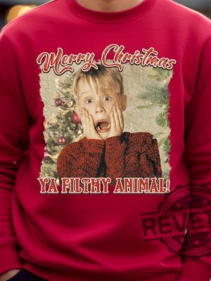 Merry Christmas Ya Filthy Animall Kevin Home Alone Christmas T Shirt Hoodie Sweatshirt Gifts For Lover Wife Husband Daughter Son Tee Gift Unique revetee 3