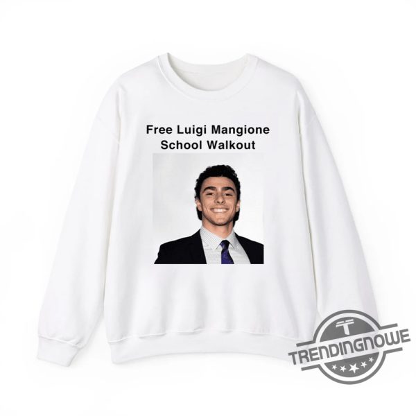 Free Luigi Mangione School Walkout Shirt Support The Movement With This Unique Design trendingnowe 2