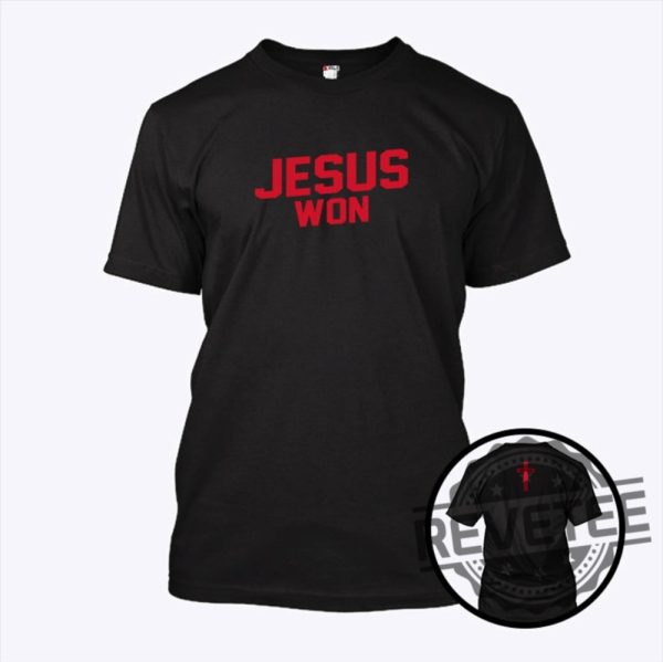 Ohio State Buckeyes Jesus Won Shirt Sweatshirt Hoodie Jesus Won Ohio State Shirt Tee Gifts Ohio State Buckeyes Football Fan Gift For Men Women revetee 1