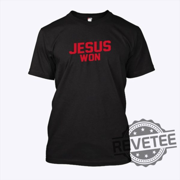 Ohio State Buckeyes Jesus Won Shirt Sweatshirt Hoodie Jesus Won Ohio State Shirt Tee Gifts Ohio State Buckeyes Football Fan Gift For Men Women revetee 2