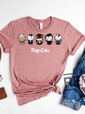 Johnny Deep Hello Kitty Tee Depp Cats Shirt Hoodie Sweatshirt Justice For Johnny Shirt Gift For Johnny Fan Unique revetee 2