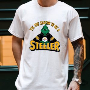 tis the season to be a steeler football christmas grinch shirt