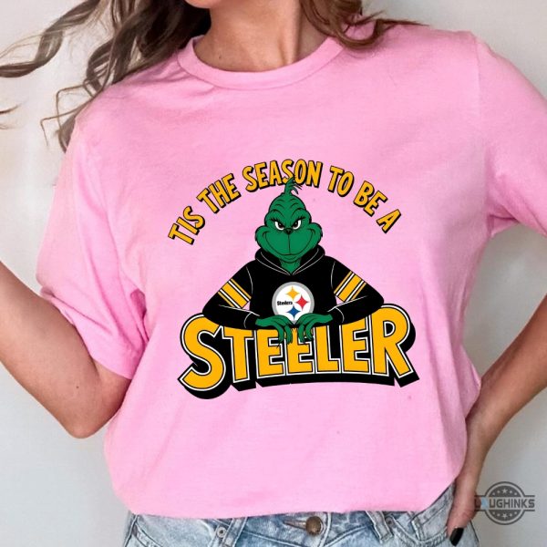 tis the season to be a steeler football christmas grinch shirt