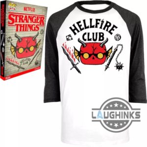 funko stranger things s4 hellfire club raglan shirt