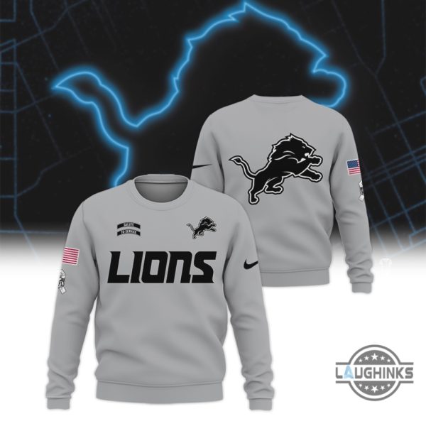 nike gray detroit lions 2024 salute to service hoodie t shirt sweatshirt