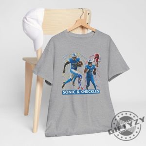 Jahymr Gibbs X David Montgomery Graphic Tee Sonic Knuckles Hoodie Detroit Lions Sweatshirt Nfl Shirt giftyzy 4