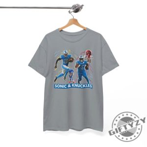 Jahymr Gibbs X David Montgomery Graphic Tee Sonic Knuckles Hoodie Detroit Lions Sweatshirt Nfl Shirt giftyzy 7