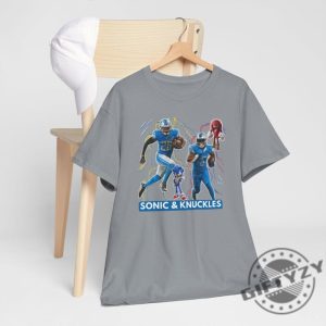 Jahymr Gibbs X David Montgomery Graphic Tee Sonic Knuckles Hoodie Detroit Lions Sweatshirt Nfl Shirt giftyzy 8