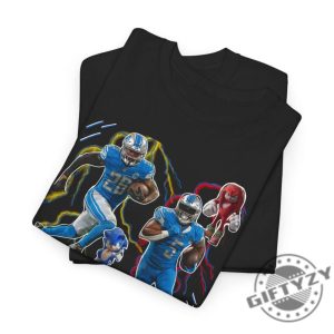 Jahymr Gibbs X David Montgomery Graphic Tee Sonic Knuckles Hoodie Detroit Lions Sweatshirt Nfl Shirt giftyzy 9