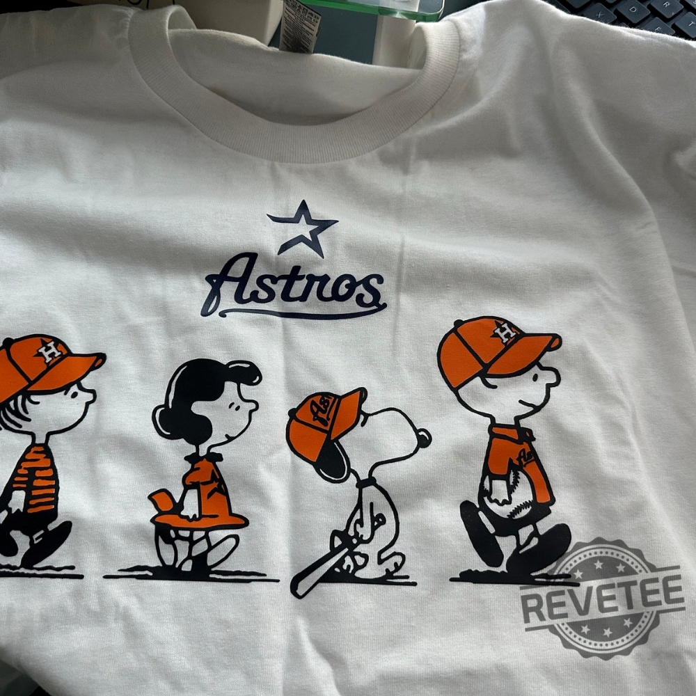 Houston Astros Peanuts Snoopy Lucy Charlie Brown Shirt Sweatshirt Hoodie Gifts For Fan Men Women Daughter Son Dad Mom Unique Tee Gift