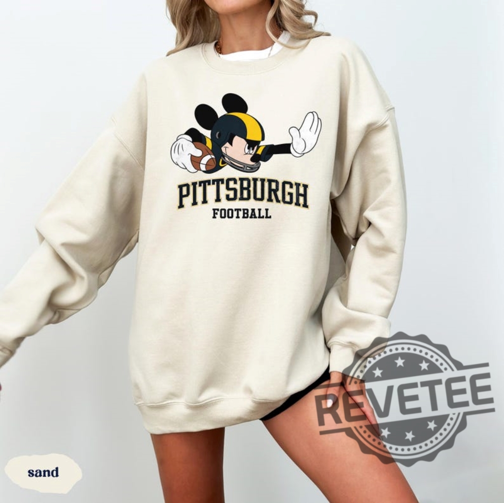 Mickey Mouse Pittsburgh Steelers Football Sweatshirt Hoodie Shirt Disney Inspired Pittsburgh Steelers Game Day Apparel For Fans Tee Christmas Gifts