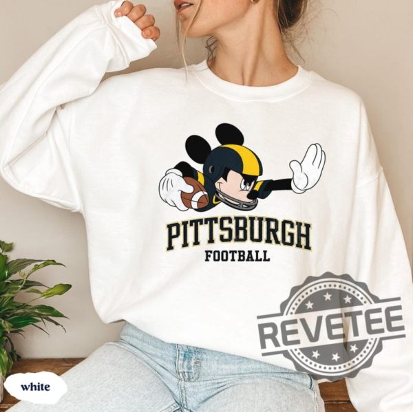 Mickey Mouse Pittsburgh Steelers Football Sweatshirt Hoodie Shirt Disney Inspired Pittsburgh Steelers Game Day Apparel For Fans Tee Christmas Gifts revetee 2