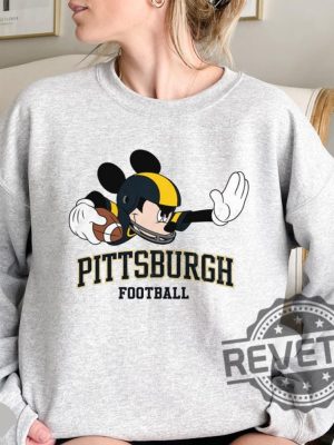 Mickey Mouse Pittsburgh Steelers Football Sweatshirt Hoodie Shirt Disney Inspired Pittsburgh Steelers Game Day Apparel For Fans Tee Christmas Gifts revetee 3