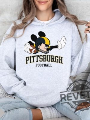 Mickey Mouse Pittsburgh Steelers Football Sweatshirt Hoodie Shirt Disney Inspired Pittsburgh Steelers Game Day Apparel For Fans Tee Christmas Gifts revetee 5