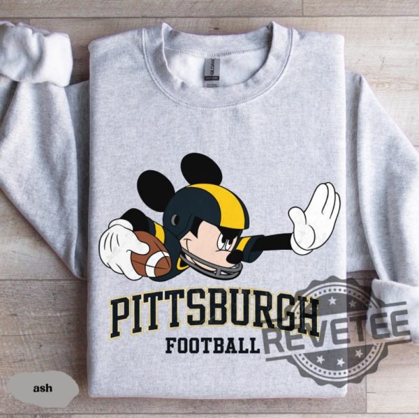 Mickey Mouse Pittsburgh Steelers Football Sweatshirt Hoodie Shirt Disney Inspired Pittsburgh Steelers Game Day Apparel For Fans Tee Christmas Gifts revetee 6