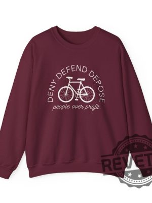 Deny Defend Depose People Over Profit Unisex Crewneck Sweatshirt T Shirt Hoodie Tee Gifts For Men Women Unique revetee 2