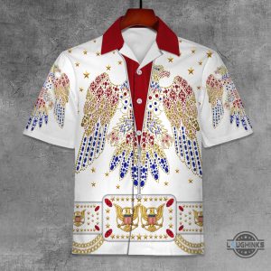 elvis presley aloha button up hawaiian shirt and shorts