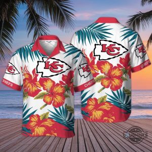 kansas city chiefs tropical floral 2024 hawaiian shirt