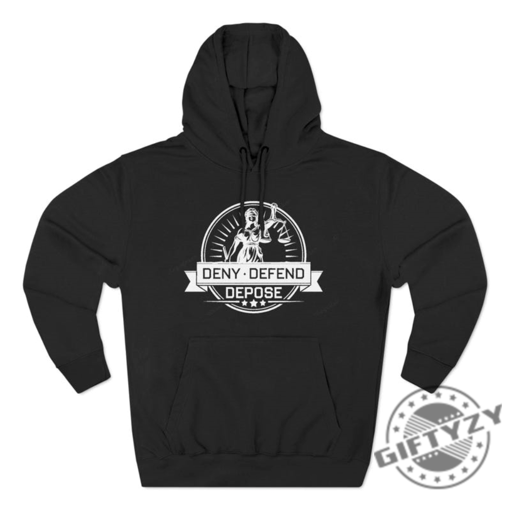 Deny Defend Depose Hoodie Movie Quote Sweatshirt Fight Club Inspired Apparel Unique Tshirt