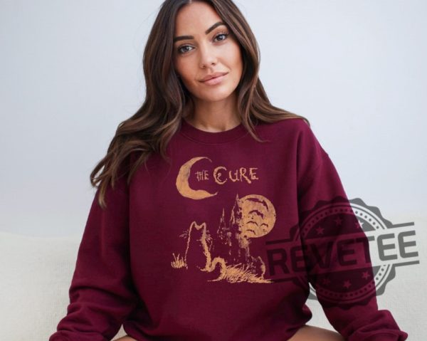 The Cure Cat Sweatshirt T Shirt Hoodie Sweatshirt 90S Alt Indie Rock Unisex The Lovecats Gifts For Fan Men Women Tee Tshirt Unique revetee 1