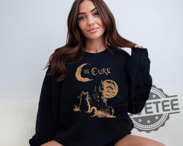 The Cure Cat Sweatshirt T Shirt Hoodie Sweatshirt 90S Alt Indie Rock Unisex The Lovecats Gifts For Fan Men Women Tee Tshirt Unique revetee 2