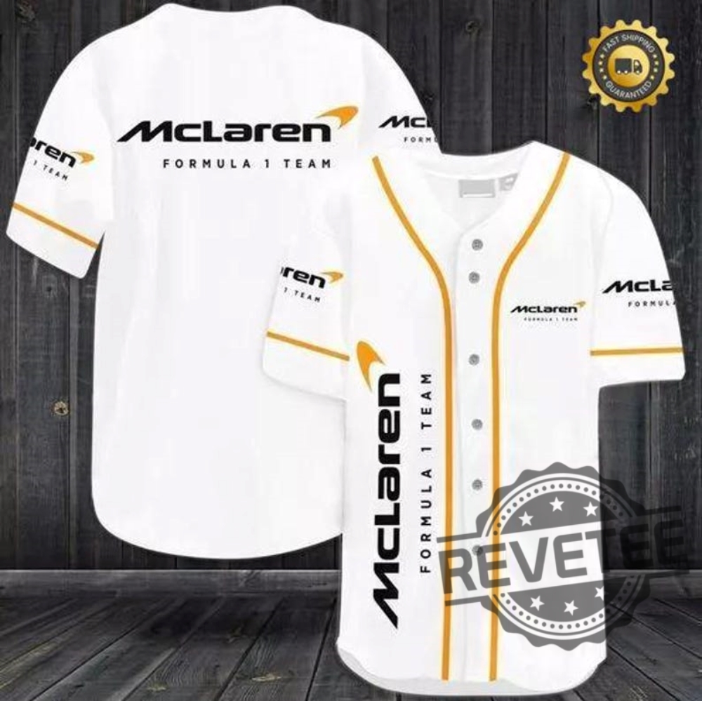 Mclaren Formula 1 Team Baseball Jersey Mclaren Car Racing F1 Jersey Gifts For Men Women Him Her Christmas Gift Unique